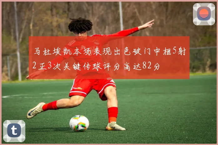 马杜埃凯本场表现出色破门中框5射2正3次关键传球评分高达82分